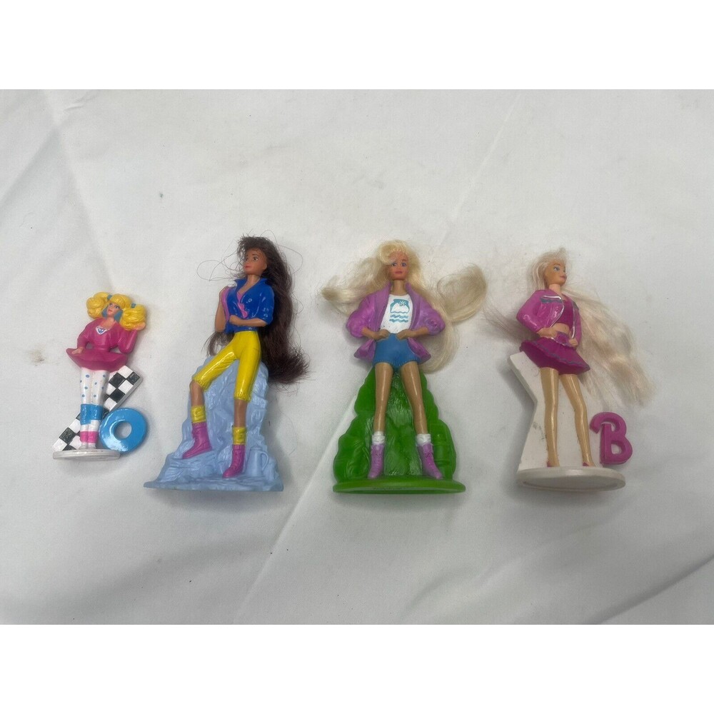 Vintage 90's McDonalds Barbie Figurine Happy Meal Toy Lot of 4
